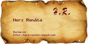 Herz Renáta névjegykártya